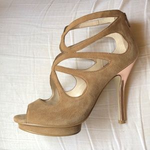 Boston Proper Suede Platform Sandals